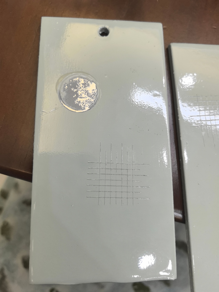 弘方涂料科技样板附着力测试 弘方涂料科技样板附着力测试